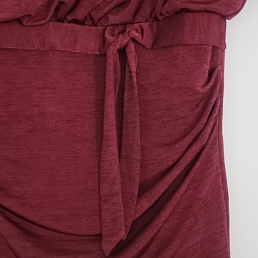 WHBM Metallic Ruby 3/4 Dolan Sleeve Dress - Picture 5 of 16